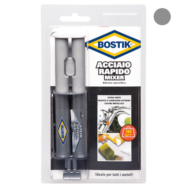 UHU Bostik Acciaio Rapido MIXER Adesivo Epossidico Bicomponente ML24 - UHU BOSTIK